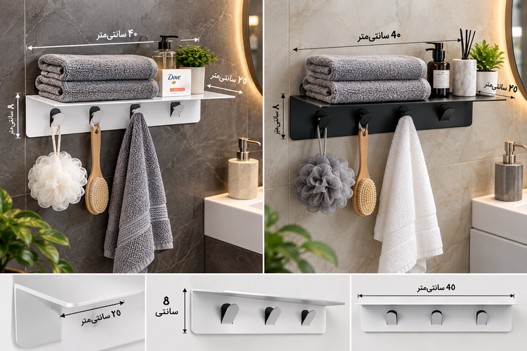 اویز لباس و حوله حمام کد 8
